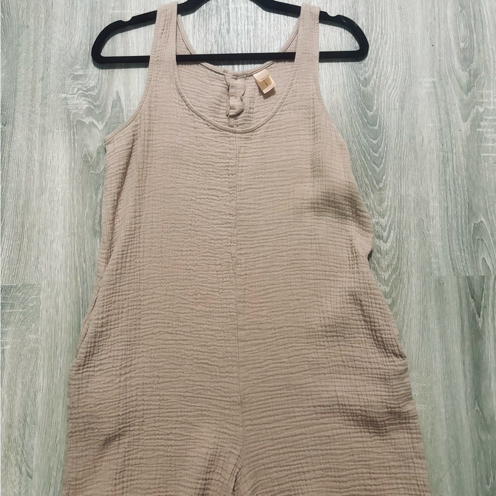 Smash + Tess Textured Light Pink Shorty Romper